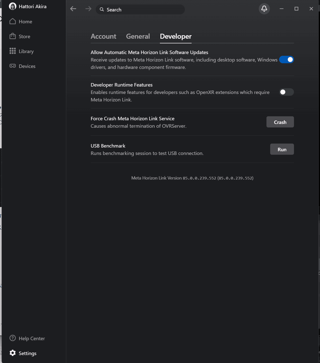 Oculus Link での開発でパススルーをオンにする
